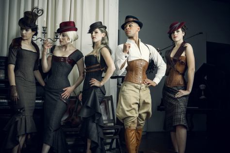 Me, far right, in a Dark Garden couture fashion shoot by Joel Aron. 